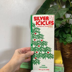 Vintage box of icicle strands