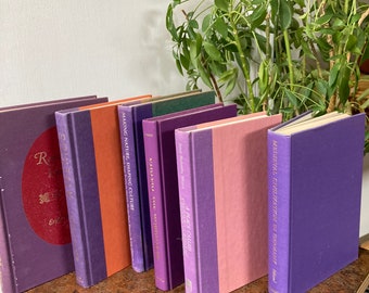 Vintage Purple Book Stack. B - Etsy