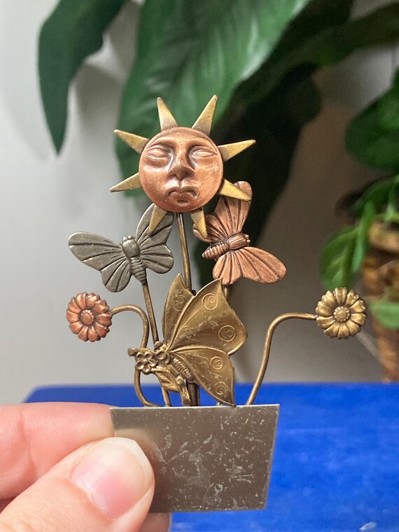 Celestial flower pot brooch - image 2