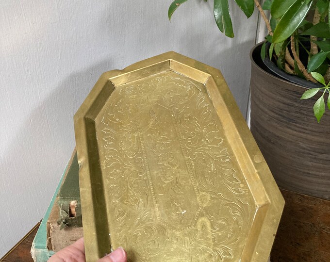 Etched Brass Tray as Is Etsy