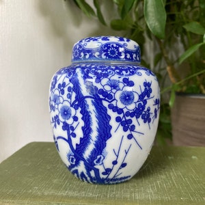 Little blue and white ginger jar