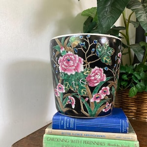 Chinoiserie Planter Black - Etsy
