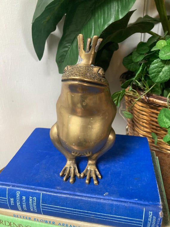Vintage Brass Frog Prince - Etsy
