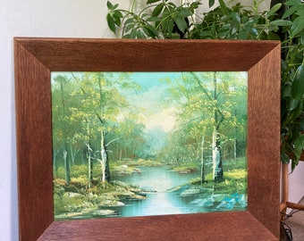 Vintage stream painting.     B
