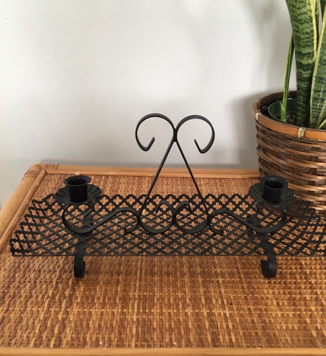 Metal Quatrefoil Candle Holder Etsy