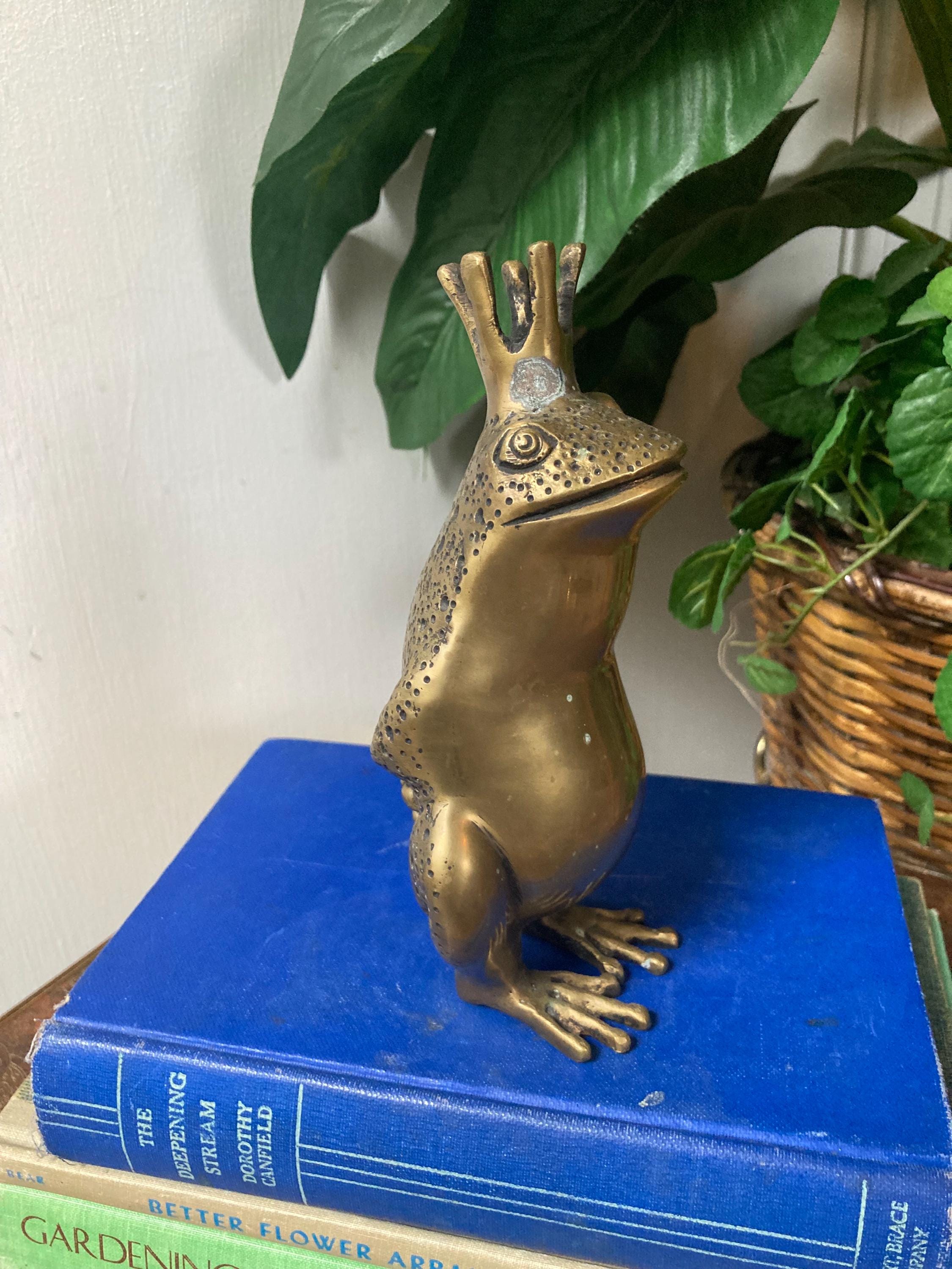 Vintage Brass Frog Prince - Etsy
