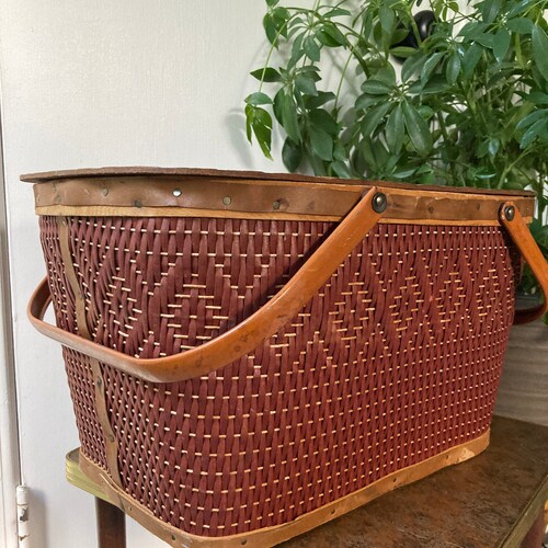 Vintage Picnic Basket Redman Picnic Basket Redman Picnic Etsy