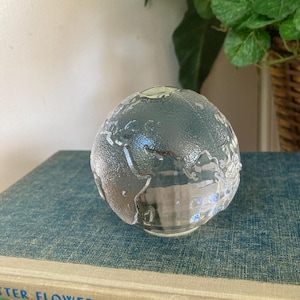 Glass globe paperweight 2000
