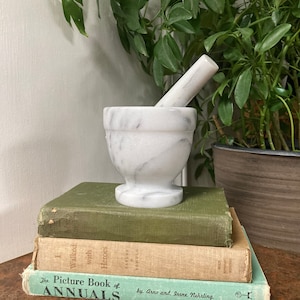 Marble mortar and pestle