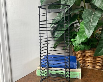 Wavy Wire Post Modern CD Tower 1990s Y2k Vintage, Very Tall Holds