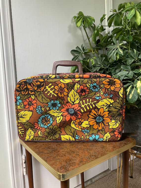 Vintage Floral Bantam Overnight Luggage. C Etsy