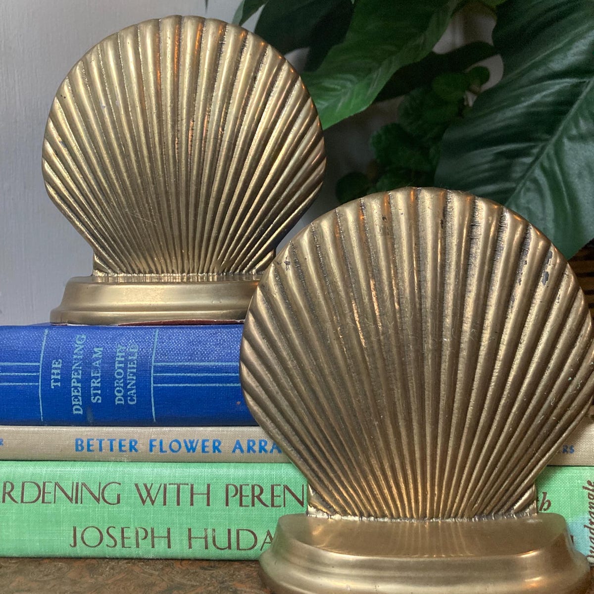 Brass Clam Shell Bookends - Etsy
