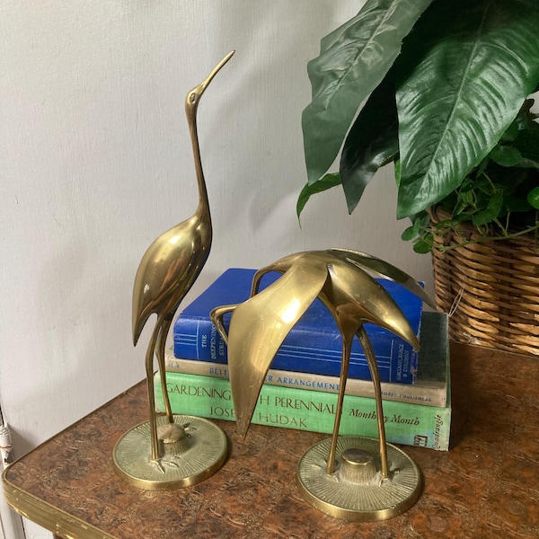 Mid century brass cranes