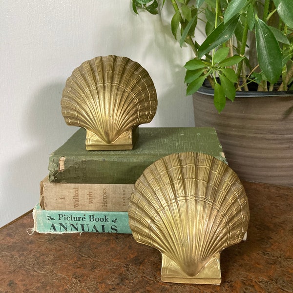 Brass Shell Bookends Etsy