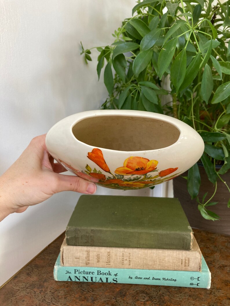 Orange floral vase