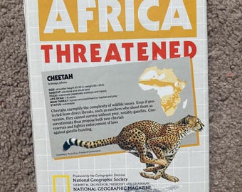 Africa threatened National Geographic map