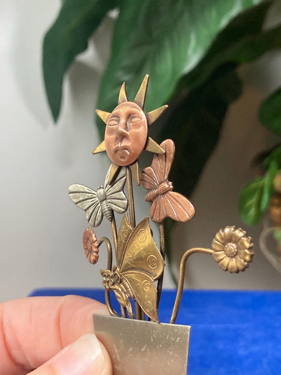 Celestial flower pot brooch - image 5