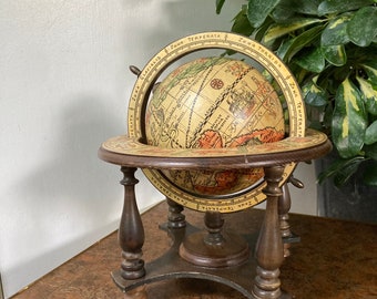 Wood zodiac globe