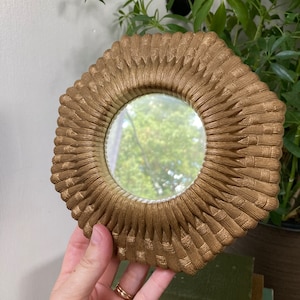 Vintage gold plastic mirror