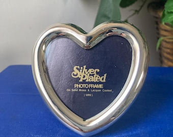 Mini silver plated  heart frame