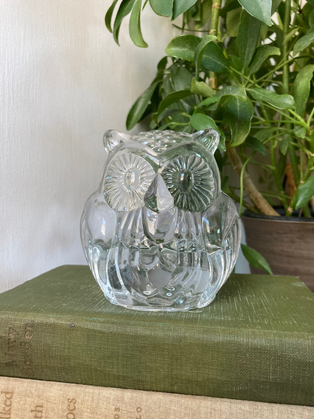 Glass Owl Candle Holder Etsy