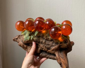 USA 1960’s LUCITE ヴィンテージ ルーサイト オブジェ 葡萄 ビンテージ60's70's○ルーサイトグレープオブジェ○240319k7-obj