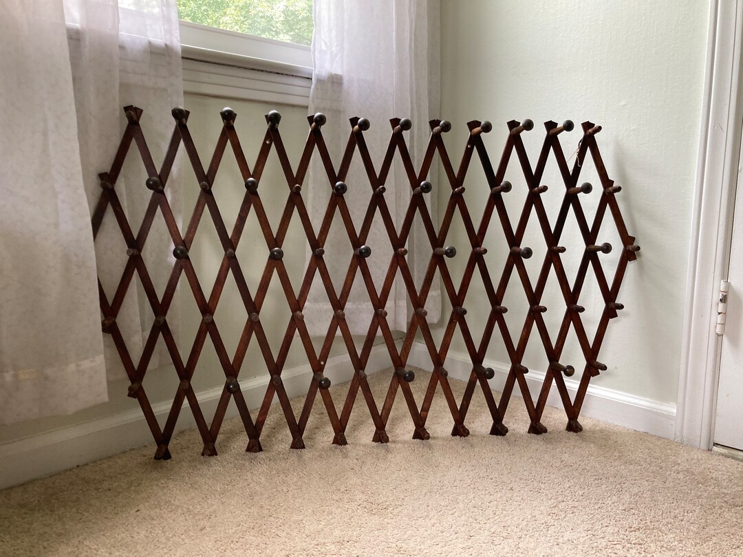 Extra Large Wood Accordion Peg Rack Etsy