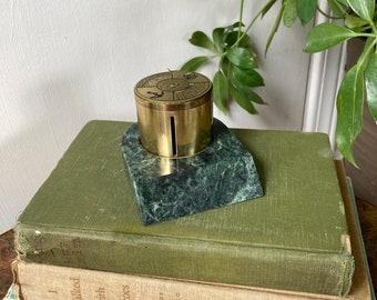 Fifty year calendar marble and brass