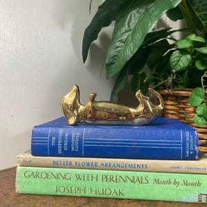 Vintage brass dachshund