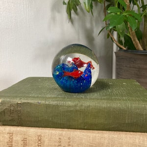 Glass fish paperweight