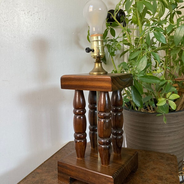 Vintage wood lamp