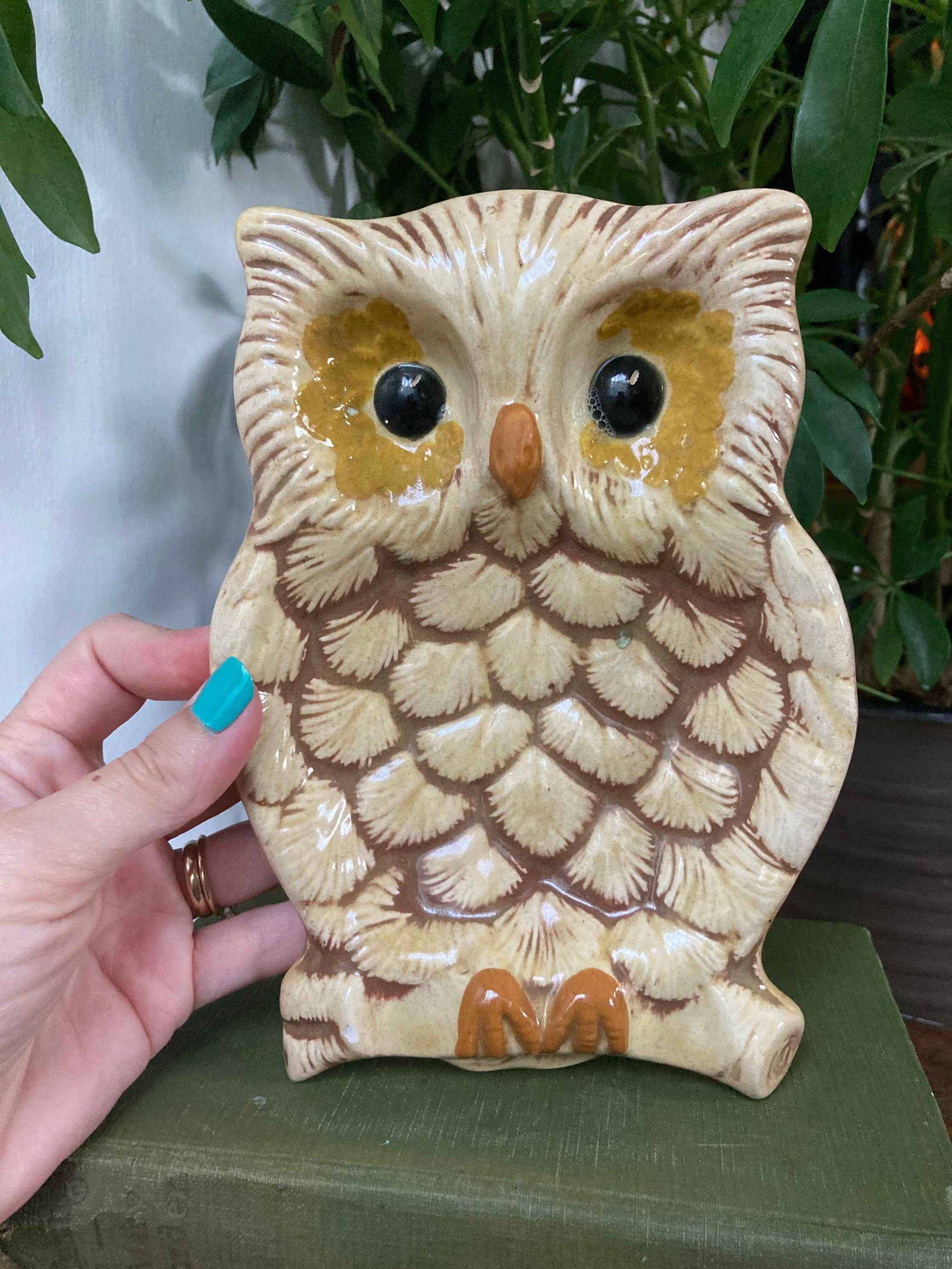 Ceramic owl spoon rest Etsy