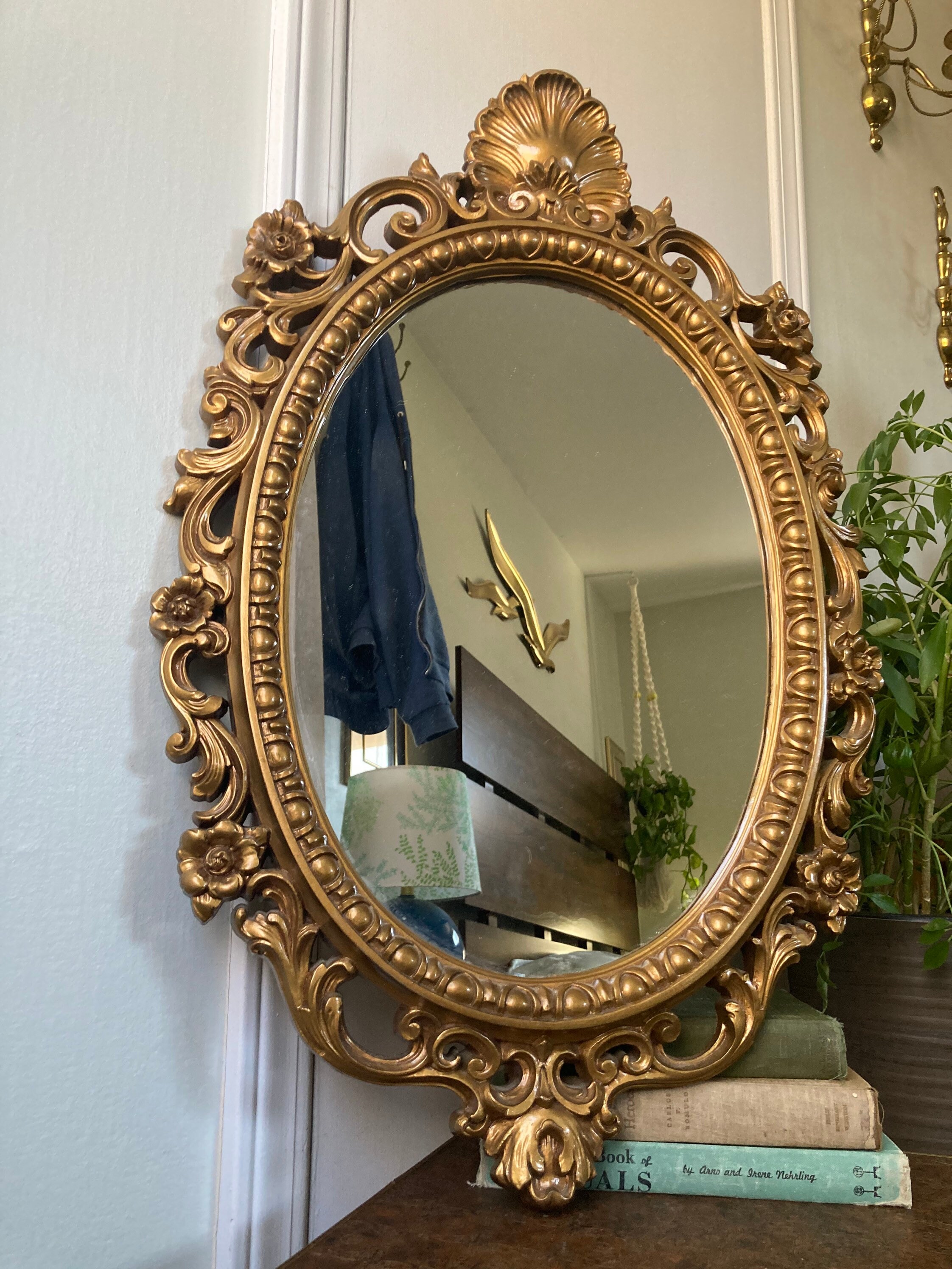 Ornate gold mirror