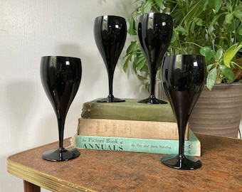 Black wine glasses