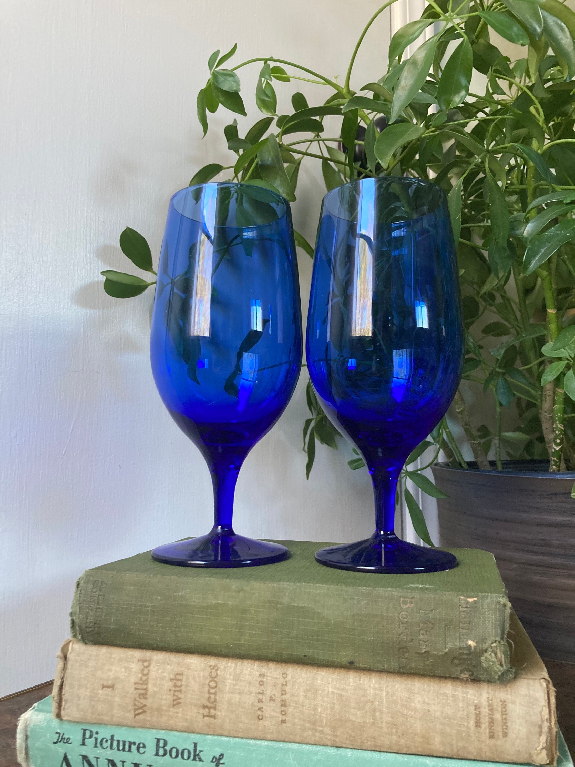 Stemless Wine Glass or Drinking Cup in Slate Blue - Handmade to