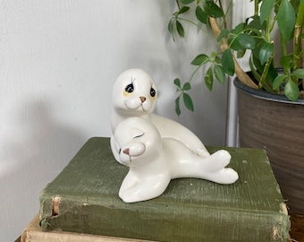 Vtg KOKO Originals “S” Seal Alphabet Porcelain Figurine Nursery