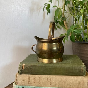 Small brass scuttle bucket