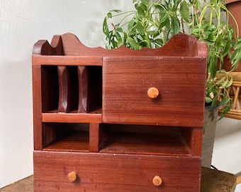 Wood desk organizer