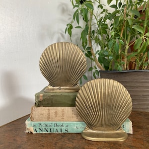 Vintage Solid Brass Seashell Bookends Set of Two -  Canada