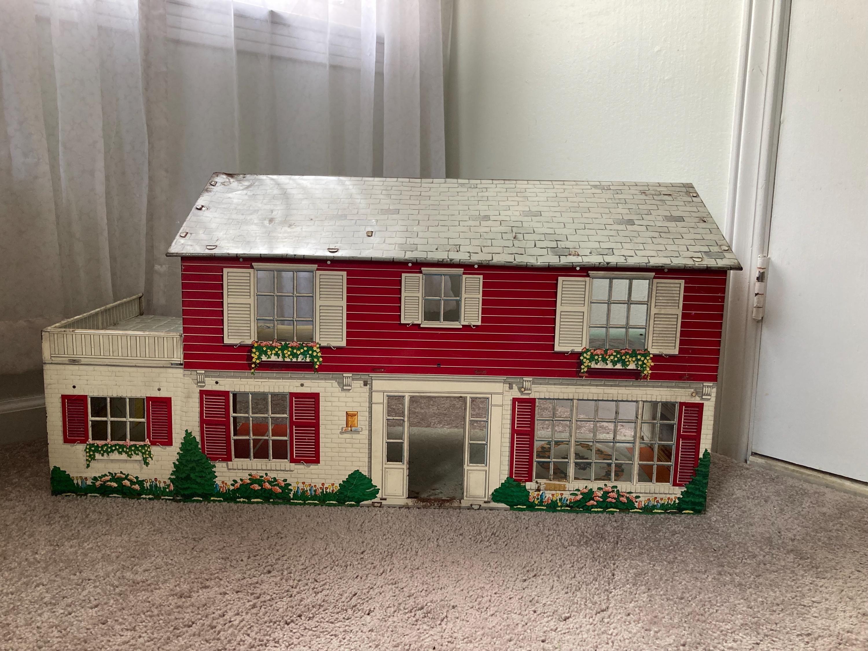 Vintage metal dollhouse
