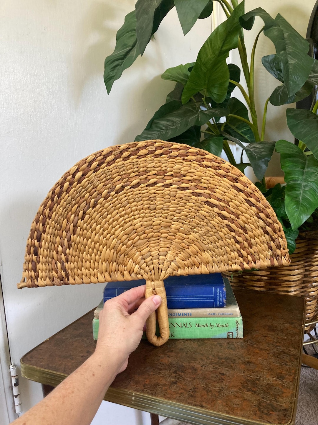 Wicker Fan Vintage - Etsy