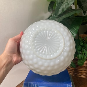 Milk glass bubble bowl