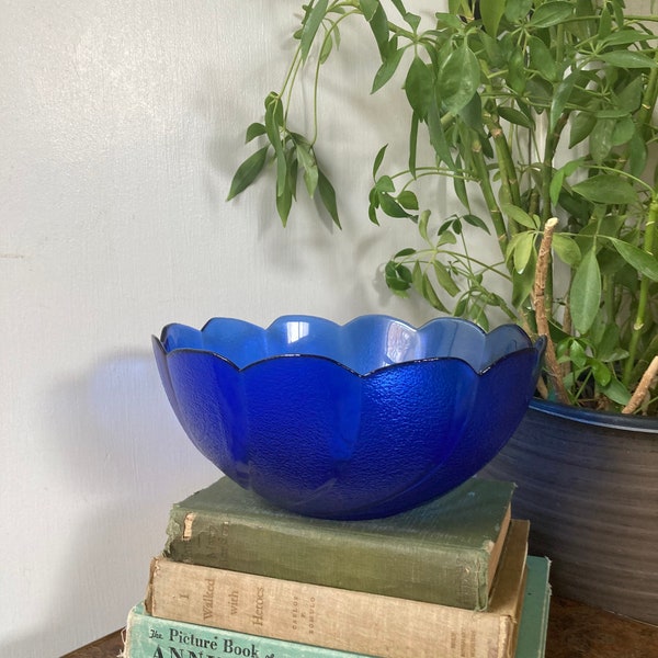 Blue Glass Bowl Etsy