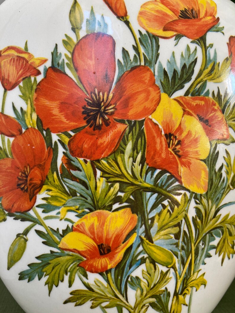 Orange floral vase