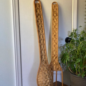 Large woven fork and spoon.  B