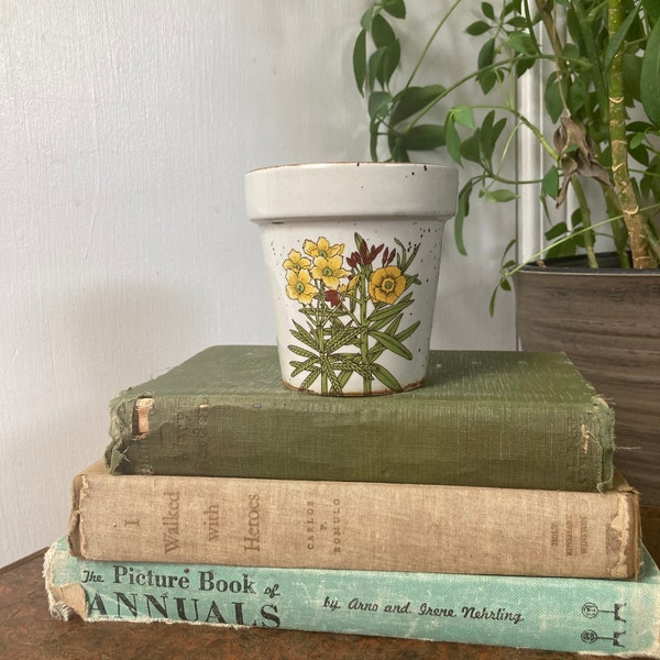 Speckled ceramic herb pot