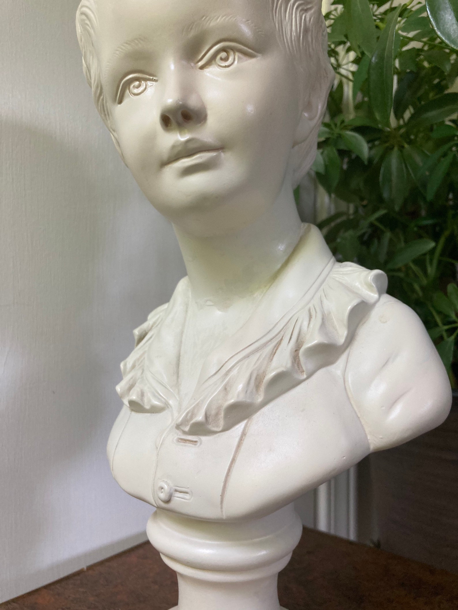 Large White Plaster Boy Bust Etsy