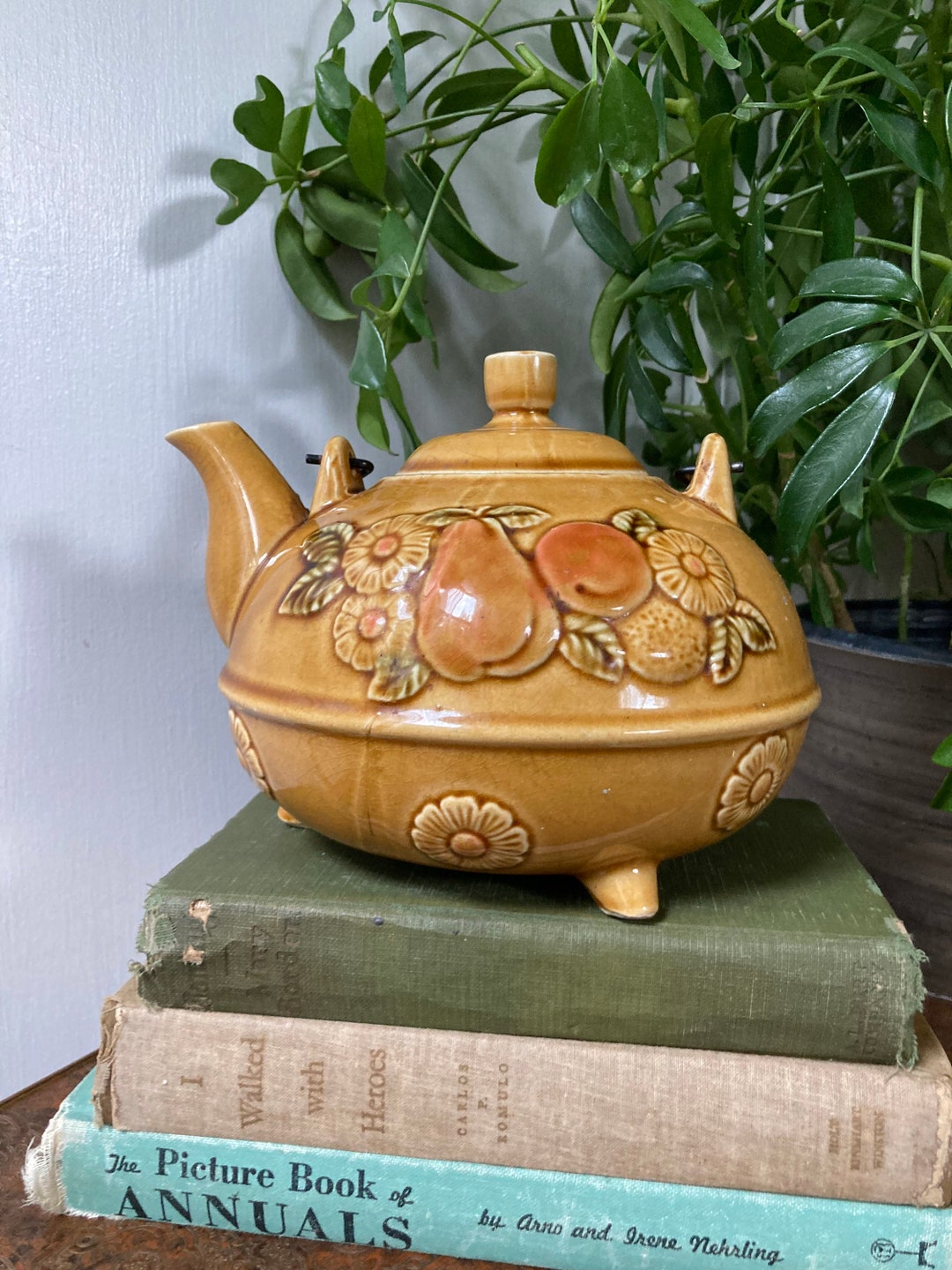 Vintage Ceramic Teapot Etsy