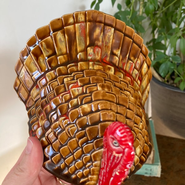 Ceramic turkey dish lid only