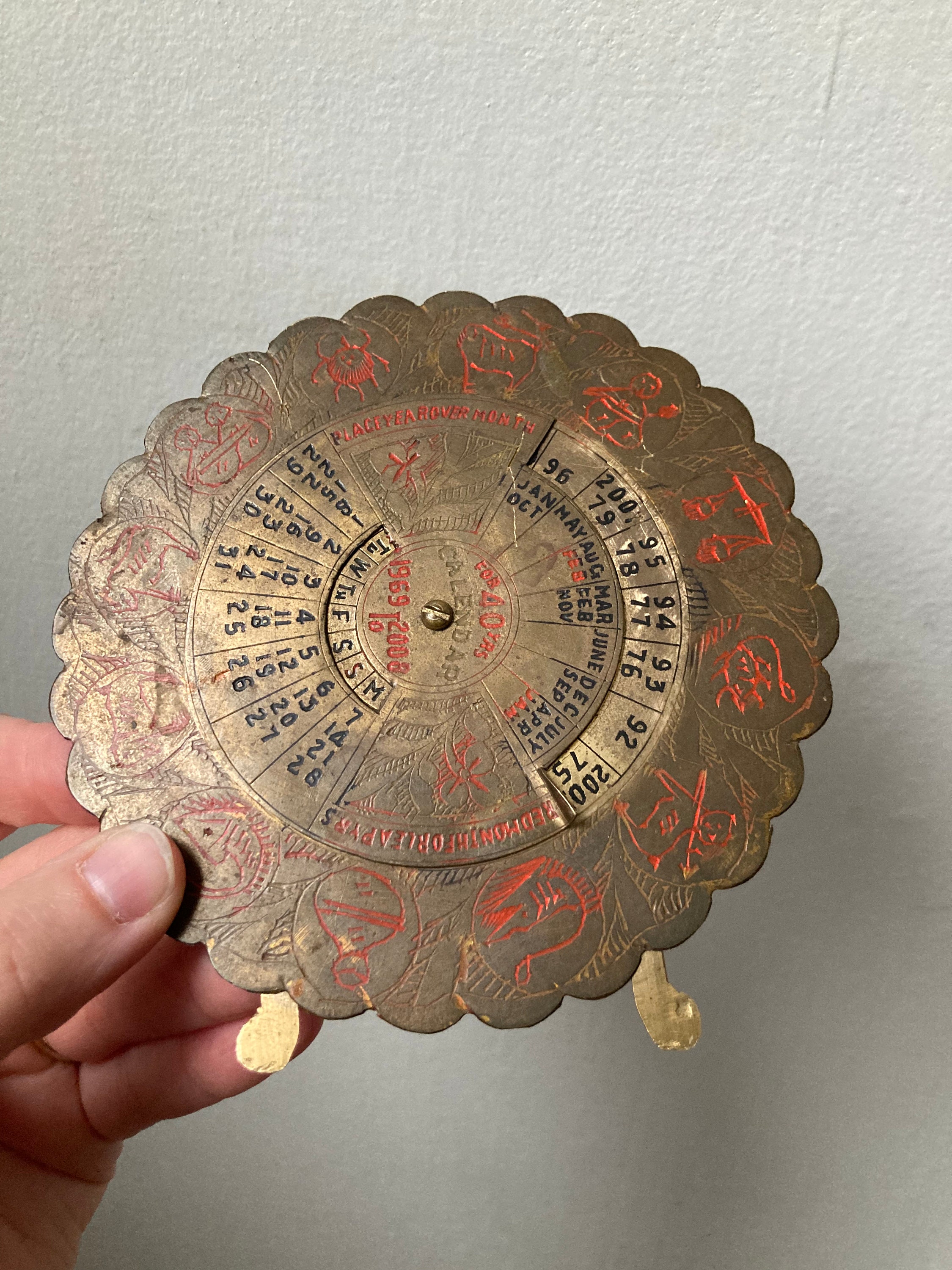 Brass Dial Calendar - Etsy Brass Dial Calendar - Etsy